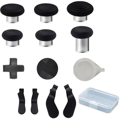 13 in 1 Metal Thumbsticks for Xbox One Elite Series 2,Accessories for Xbox Elite Controller Series 2 Controller Paddles Accessory Parts,Includes Metal Mod 6 Swap Joystick,4 Paddles,2 D-Pads,1 Tool