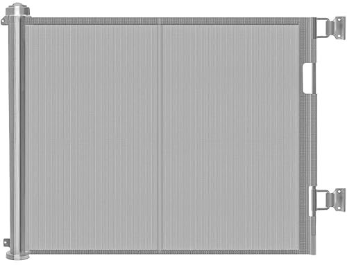 Treppenschutzgitter Türschutzgitter Ausziehbar 0-200 cm,Baby Absperrgitter Schutzgitter Treppe für Kinder,Katzen und Hunde,Geeignet für Innen Außenbereich (200cm/grau)