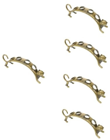 Amosfun Lot De 5 Supports De Rangement Élégants En Forme De Chat Pour Bouteilles De Vin En Métal En Alliage De Zinc Pour De Vin Pour Décoration Vintage