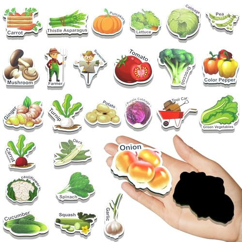 Meafeng 42PCS Magnete für Magnettafel, Kühlschrankmagnete, Kühlschrank Magnete Set, Magneten Spielzeug, Lernspiele ab 3 Jahre (Bauernhöfe)