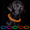 Nepfaivy Leuchthalsband Hund USB Aufladbar - Wasserdichtes Hundehalsband Leuchtend mit 3 Beleuchtungsmodi, Längenverstellbareres LED Halsband für Kleine, Mittlere und Große Hunde (Orange)