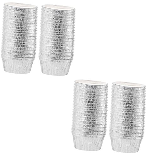Mikinona 80pcs Cupcake Baking Tools Tinfoil Liners Egg Tart Molds Muffin Containers Baking Tins for Boys and Girls
