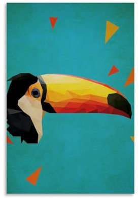 LASOQUAN Tukan-Poster, dekoratives Gemälde, Leinwand, Wandposter und Kunstdruck, moderne Familienschlafzimmer-Dekoration, Poster, 30 x 45 cm