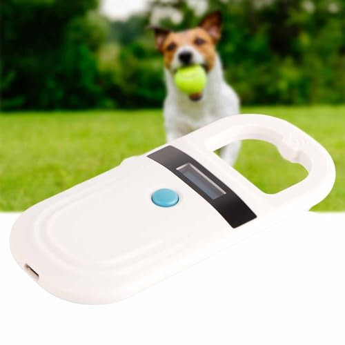 Haosie Lecteur de Puces pour Animaux, Lecteur D'identification d'Animal de Compagnie, Lecteur de Micropuce de Scanner Rechargeable, avec l'Interface USB, pour Chien, Chat