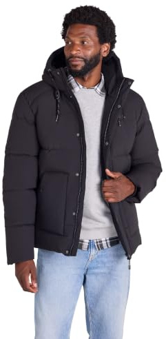 Mountain Warehouse Manta Mens Borg Lined Padded Jacket - IsoTherm, Water-resistant Parka Coat with Adjustable Hood - Autumn Winter, Outdoors, Travelling & Hiking