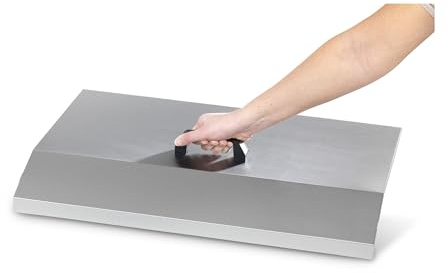 KRAMPOUZ Capot de protection pour Plancha SAVEUR - Couvercle Amovible en inox - Dimensions sur Mesure pour la Plancha SAVEUR - Crochet de fixation - Fabriqué en France - Réf ACP9