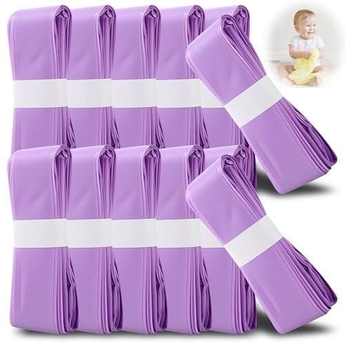 12 PCS Recharge Poubelle a Couche Sac Couche Compatible avec Tommee Tippee pour poubelle,poubelle à couches,bac à litière pour chat (Violet)