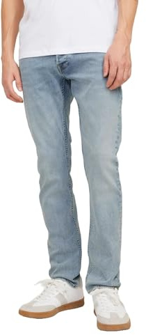 JACK & JONES Glenn Original 774 Slim Fit Jeans-W32-36L (Washed Blue)