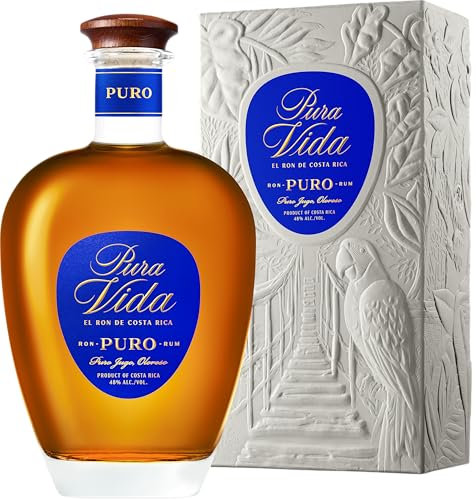 PURA VIDA - Puro - Rhum pur jus - 48% Alcool - Origine : Costa Rica - Bouteille 70 cl
