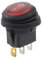 1 interruptor basculante de encendido/apagado de 3 pines, 12 V, 220 V, impermeable, for coche, barco, SPST(Red,220V)