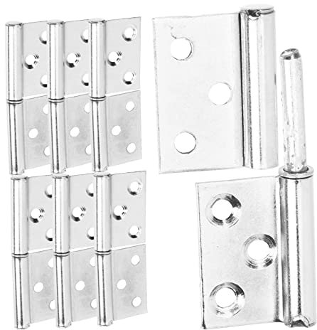 QUMIIRITY 12pcs Detachable Stainless Steel Door Hinges Screen Door Hinge Lift Off Rising for Kitchen and Home Use Easy Install High Bearing Capacity