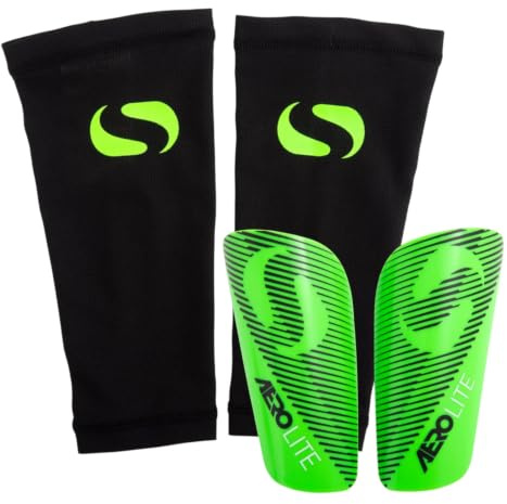 Sondico Football Shin Guards Protective Foam Breathable Fit All Ages Mesh Sleeve