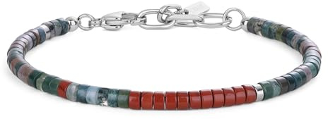 COAI Kristall Armband für Herren mit 4x2 mm Edelstein Perlen