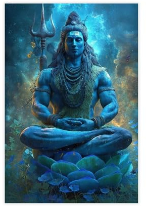 WOPIYNAG Ord Shiva Meditations-Poster auf Leinwand, Wandkunstdruck, Bild, Gemälde, 30 x 45 cm