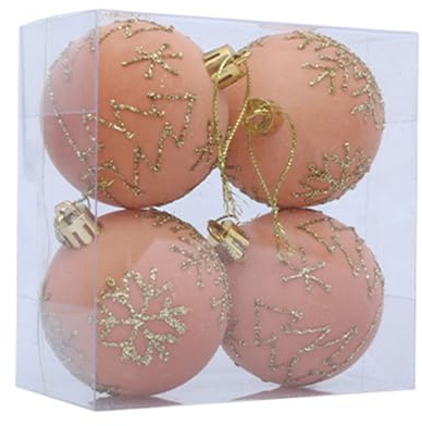 4 pezzi di Natale Baubles infrangibili per albero di nozze, vacanze invernali, decorazione per albero di Natale