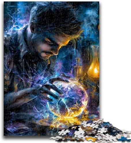 Puzzle für Erwachsene, 1000 Teile, Zauberer, Puzzle für Erwachsene, anspruchsvolles Spielspielzeug, Wanddekoration, einzigartige Geburtstags (50x75cm)