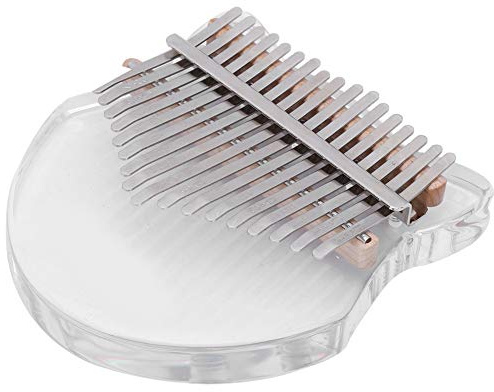 Jonlaki Transparentes Kalimba-Daumenklavier mit 17 Tasten, Tasche und Stimmhammer, Elegante Musikalische Heimdekoration und Musikliebhaber (Transparent)