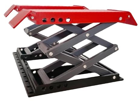 predolo RC-Miniatur-Hebebühne, tragbarer RC-Car-Arbeitsständer für 1/18-Crawler, manueller Hebetisch, Rot Schwarz