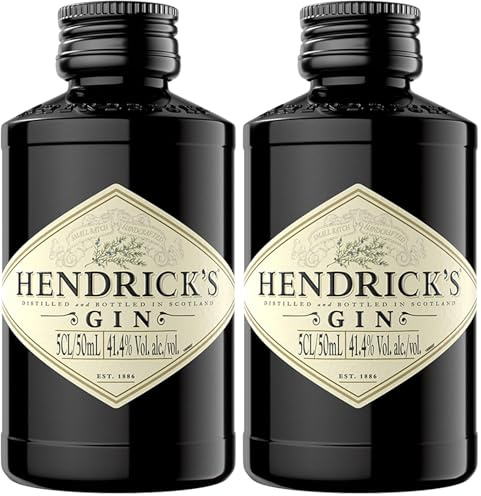 HENDRICK'S Gin - Super Premium - Infused With Rose & Cucumber - Refreshingly Curious & Impeccably Smooth - Small Batch - Handcrafted In Scotland - Ultimate Gift - 41.4% ABV - 70cl (Pack of 2)