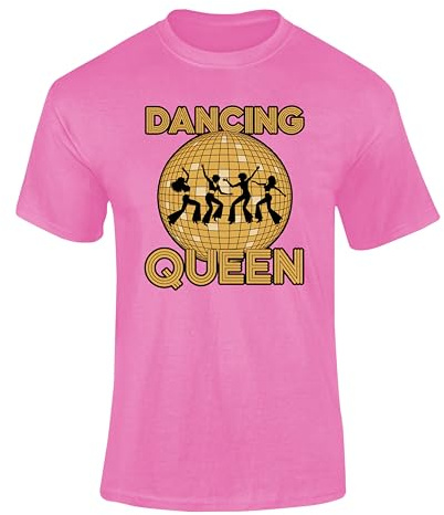 Dancing Queen T Shirt, 70s Disco Shirt Retro Party Top Kids & Adults | Dancing Queen retro T shirt with 70s disco style, a vintage party top for kids and adults, ideal for dancing and events
