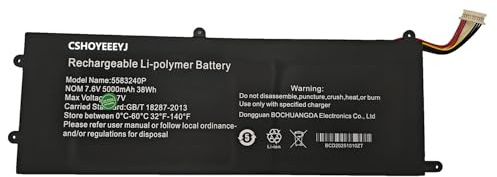 5583240P H–5583240P U527278PV-3S 556575P-3S Batterie pour Coolye P30 Teclast F15por pour Thomson SPN15I3-8TU512 WWNEO15I5-8BK1T NK15U57 pour Multilaser Multi Ultra U57 B522 Pour Taipower F15 ou Kuye