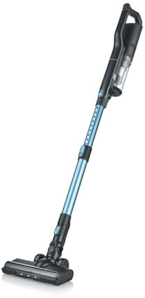 Severin HV 7151 Scopa elettrica Aspirapolvere elettrica Batteria Secco HEPA Senza Sacchetto 300 W Nero, Blu, Argento 2,2 Ah
