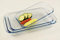 XSQUO Set 3 bandejas de horno tipo Pirex, cristal borosilicato, 1.6 / 2.2 / 3 Litros, Aptas para horno microondas y frigorífico