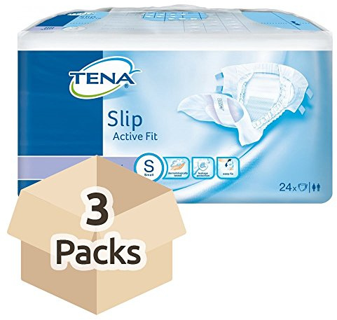TENA Slip Active Fit Maxi (PE Backed) - Small (3 Packs of 24)