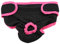 Hundewindeln für Hündinnen, Waschbar Schutzhose Hundewindeln Robuste und Wiederverwendbare Hund Hygieneunterhose aus Baumwolle mit Magictape für Weibliche Haustiere Hunde Welpen(schwarz XL)