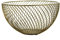 GMMH Obstkorb Brotkorb Metall Vase Geschenkkorb Drahtkorb Eisenkorb Dekokorb Farbe nach Wahl (antik gold)