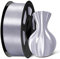 SUNLU PLA Plus Shiny Silk 3D Drucker Filament 1.75mm, Silk PLA+ 3D Druck Filament mit Seidenglattes Finish, Gute Farbwiedergabe, Maßgenauigkeit +/- 0,02mm, 1kg(2.2lb) Spule, PLA+ Silk Silber