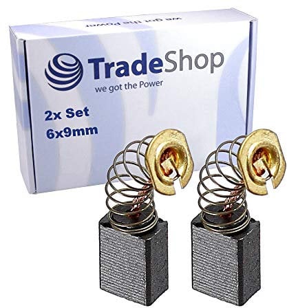 2x Carbon Brushes for Makita Hand Circular Saw N500 / Planer KP0800 MT191 MT962 MT963 / 27NB 28NB / Motor Carbon Sanding Carbon Sticks 6 x 9 x 12 mm