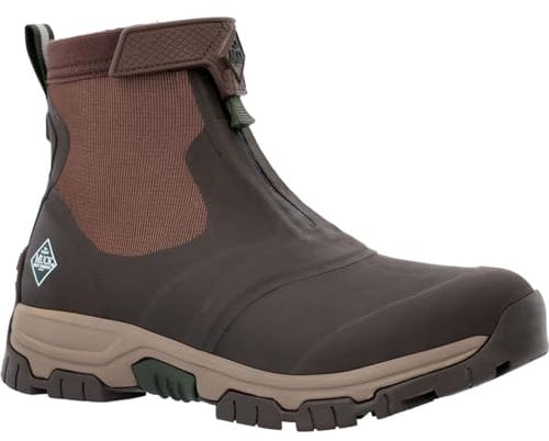 Muck Boots Men's Apex Mid Zip Performance Waterproof Ankle Boots, Dark Brown, 13