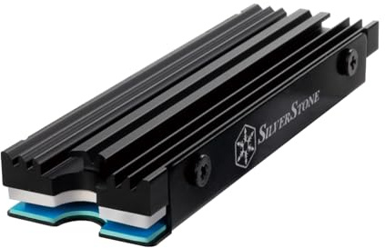 SilverStone Technology TP07, Kit de refroidissement M.2 SSD en alliage d’aluminium ultra-fin et à profil bas, SST-TP07B