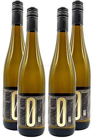 Kolonne Null - 4x 0% Alkohol - Riesling mit Drehverschluss - 4er Set Alkoholfreier Riesling 0,75L- [Enthält Sulfite]