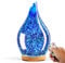 Porseme 280ml Aroma Diffuser Glas mit Fernbedienung,Handgeblasen 3D Feuerwerk Ultraschall Luftbefeuchter Leise,7 Farbe LED Licht,Automatisch Power-Off,Timer-Funktion,Humidifier für Wohnung und Yoga
