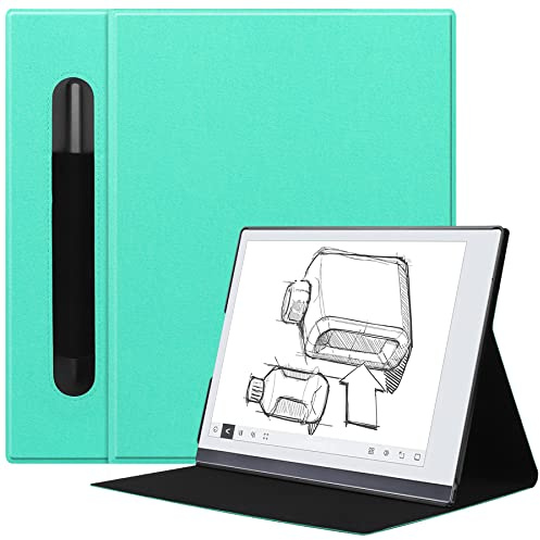 VOVIPO Custodia in pelle a libro ultrasottile con supporto e tasca per tasca per Remarkable 2 10.3 2020 Released Digital Paper-Green