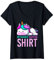 Femme Pyjama Chemise De Nuit Animal Magique Endormi Dormir Licorne T-Shirt avec Col en V