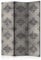 murando - Paravent Raumteiler Innen Betonoptik 135x172 cm 3-teilig Einseitig Raumtrenner Trennwand Holz Room Divider Mobiler Sichtschutz Spanische Wand Beton grau geometrisch Ornament f-A-0223-z-b