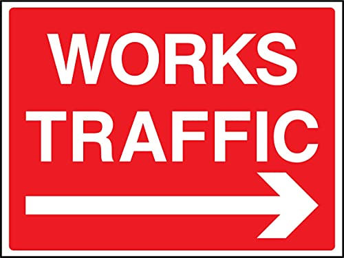 Works Traffic Schild Pfeil rechts