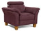 Cavadore Sessel Ammerland / Polstersessel im Landhausstil mit Federkern + verstellbarer Kopfstütze / 101 x 84 x 93 / Wildlederoptik, Rot