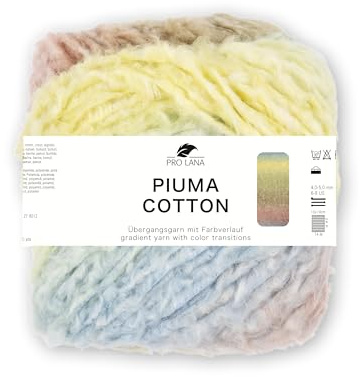 Pro Lana Piuma cotton 50g/140m Lauflänge, harmonischen Farbverlauf, NS 4,0-5,0 (gelb/beige)