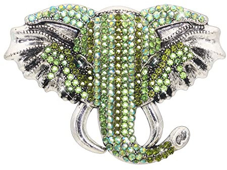 KristLand Tier Kristall Brosche Elefant Brosche Männer/Frauen/Kinder Neujahr Geburtstag Party Tägliche Schnalle Schal Hut Schultasche Brosche Grün