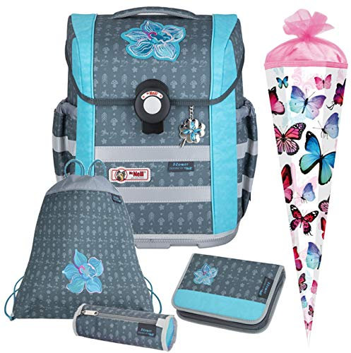 Primus-Versand FLOWER - Blumen - McNeill Ergo MAC Schulranzen-Set 5tlg. - SCHULTÜTE 85 cm GRATIS!