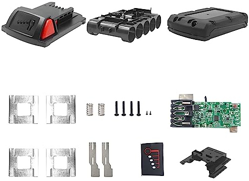 M18 18V 5-Cells 18650 Battery Replacement Case for Milwaukee CP 1.5Ah 48-11-1815, Plastic Battery Holder Replacement Kit for Milwaukee 48-11-1820 CP 2.0Ah (Battery not Included)
