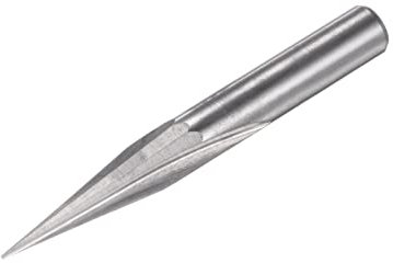 sourcing map Holzgravur CNC Router Bit Vollkarbid Schnitzerei für PVC MDF 6mm 0.5mm 15° 50mm