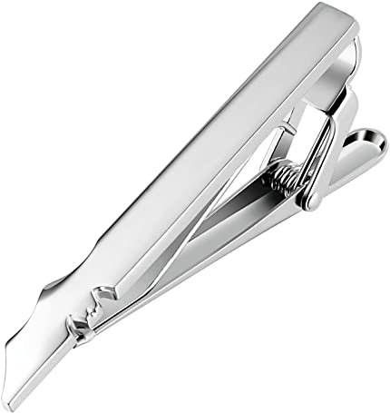 Tie Clip, Krawattennadel Silber mit Gravur Edelstahl Poliertes Schwert Geformt Krawattenklammer 5.1CM Schmuck Geschenke