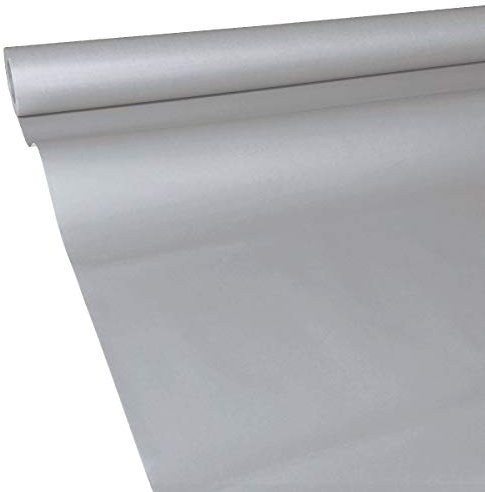 JUNOPAX Papiertischdecke 50m x 1,30m Stahl-grau, nass- und wischfest