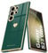 Teageo for Samsung S23 Ultra Case Cute Heart Pattern for Women Girls Slim Luxury Bling Plating Soft TPU Anti-Scratch Shockproof Bumper Phone Case for Samsung Galaxy S23 Ultra 5G, Darkish Green