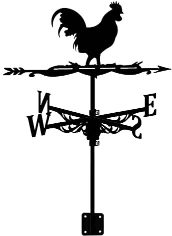 Ronyme Veleta con Forma de Gallo Veleta meteorológica Escena de Indicador de hilanderos de Viento para el hogar de
